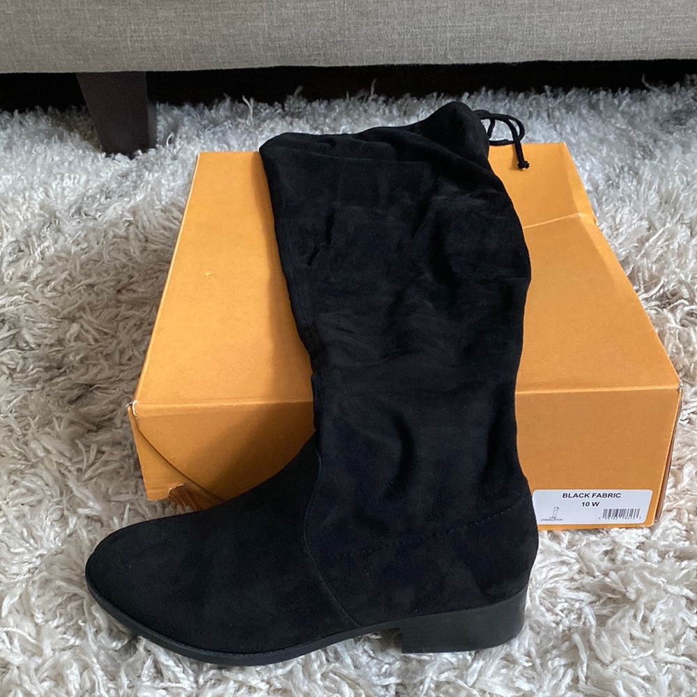 Unisa Unmaury knee high Black Fabric size 10